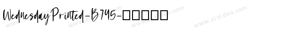 WednesdayPrinted-B745字体转换
