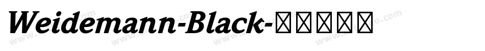 Weidemann-Black字体转换