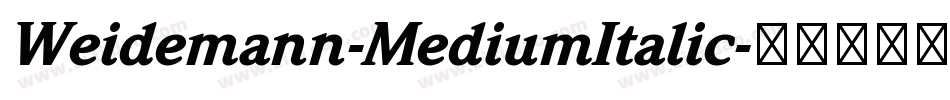 Weidemann-MediumItalic字体转换