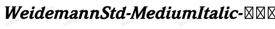 WeidemannStd-MediumItalic字体转换