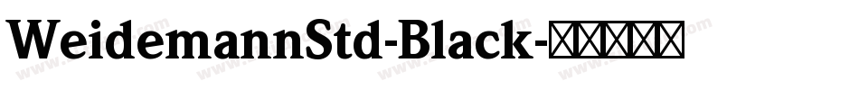 WeidemannStd-Black字体转换
