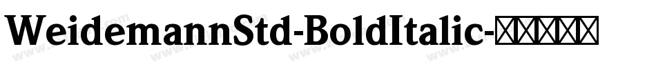 WeidemannStd-BoldItalic字体转换