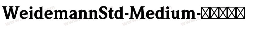 WeidemannStd-Medium字体转换