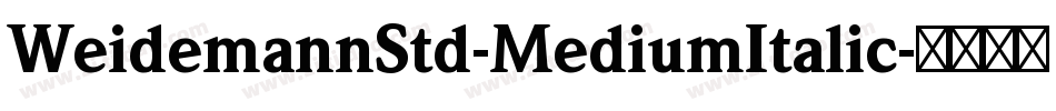 WeidemannStd-MediumItalic字体转换