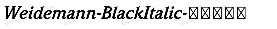Weidemann-BlackItalic字体转换