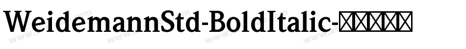 WeidemannStd-BoldItalic字体转换