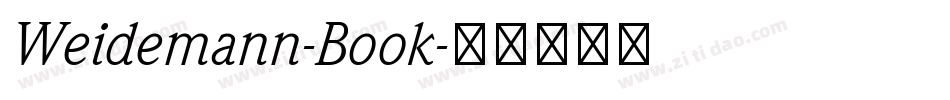 Weidemann-Book字体转换