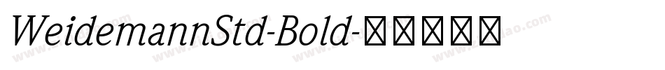 WeidemannStd-Bold字体转换