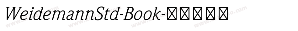 WeidemannStd-Book字体转换