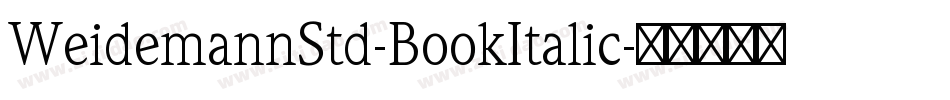 WeidemannStd-BookItalic字体转换