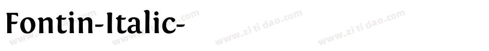 Fontin-Italic字体转换