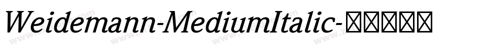 Weidemann-MediumItalic字体转换
