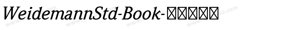 WeidemannStd-Book字体转换