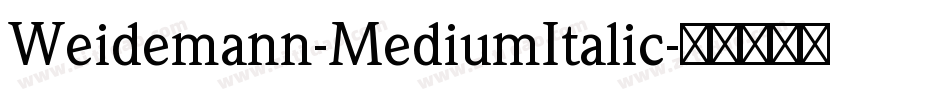 Weidemann-MediumItalic字体转换