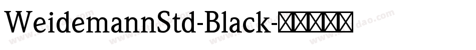 WeidemannStd-Black字体转换