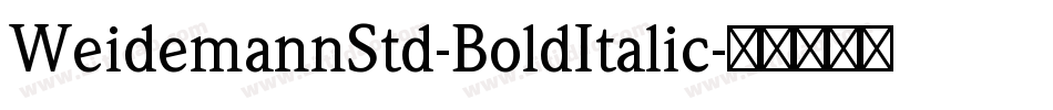 WeidemannStd-BoldItalic字体转换
