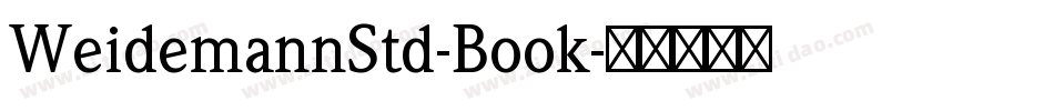 WeidemannStd-Book字体转换