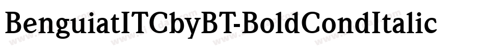 BenguiatITCbyBT-BoldCondItalic字体转换