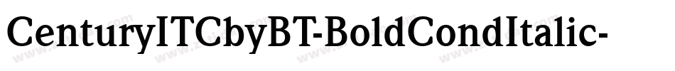 CenturyITCbyBT-BoldCondItalic字体转换