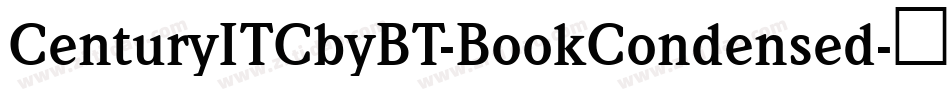 CenturyITCbyBT-BookCondensed字体转换
