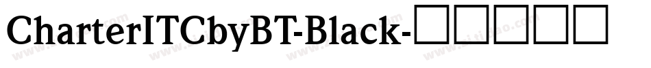 CharterITCbyBT-Black字体转换