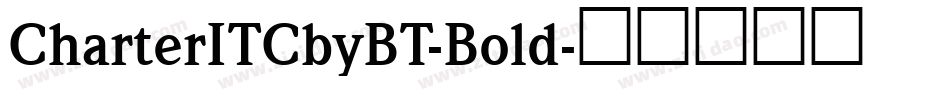 CharterITCbyBT-Bold字体转换