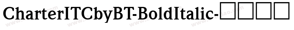 CharterITCbyBT-BoldItalic字体转换