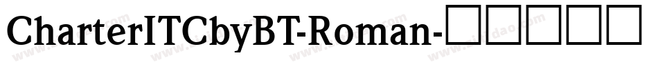 CharterITCbyBT-Roman字体转换