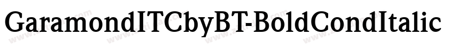 GaramondITCbyBT-BoldCondItalic字体转换