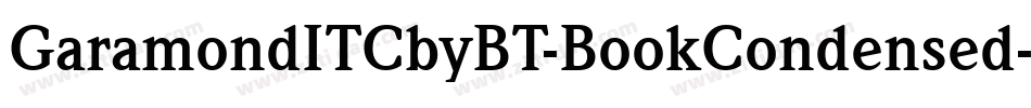 GaramondITCbyBT-BookCondensed字体转换