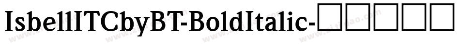 IsbellITCbyBT-BoldItalic字体转换