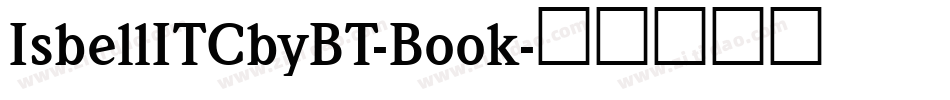 IsbellITCbyBT-Book字体转换