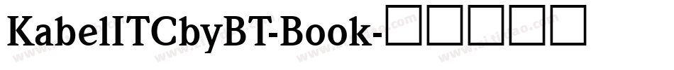 KabelITCbyBT-Book字体转换