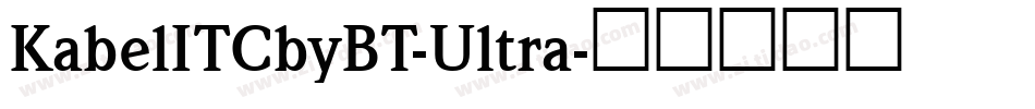 KabelITCbyBT-Ultra字体转换