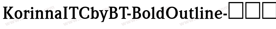 KorinnaITCbyBT-BoldOutline字体转换