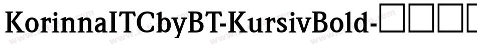 KorinnaITCbyBT-KursivBold字体转换