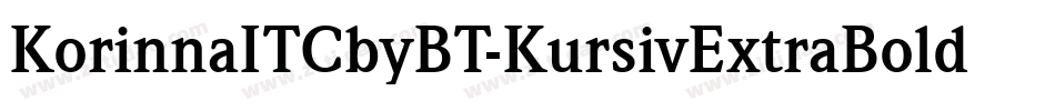KorinnaITCbyBT-KursivExtraBold字体转换