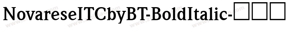 NovareseITCbyBT-BoldItalic字体转换