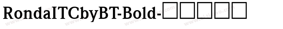 RondaITCbyBT-Bold字体转换