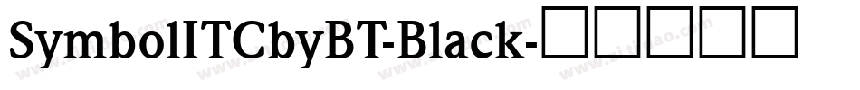 SymbolITCbyBT-Black字体转换