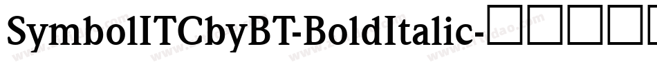 SymbolITCbyBT-BoldItalic字体转换
