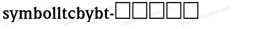 symbolltcbybt字体转换