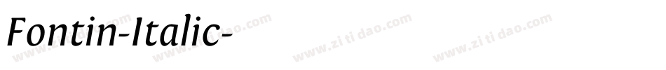 Fontin-Italic字体转换