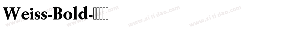 Weiss-Bold字体转换