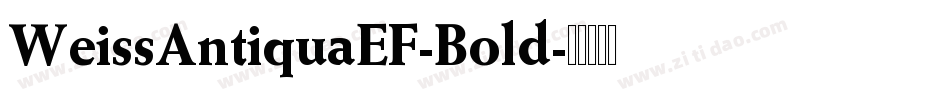 WeissAntiquaEF-Bold字体转换