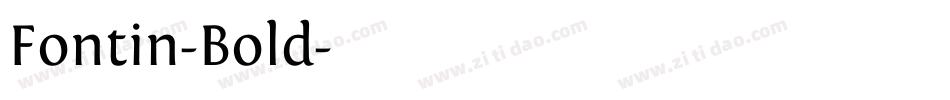 Fontin-Bold字体转换