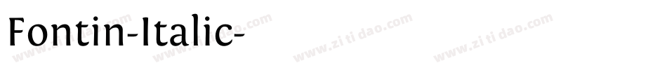 Fontin-Italic字体转换