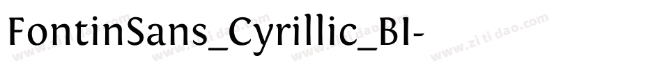 FontinSans_Cyrillic_BI字体转换