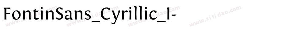 FontinSans_Cyrillic_I字体转换