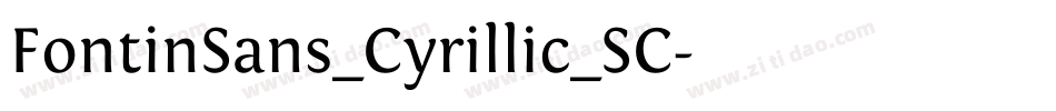 FontinSans_Cyrillic_SC字体转换